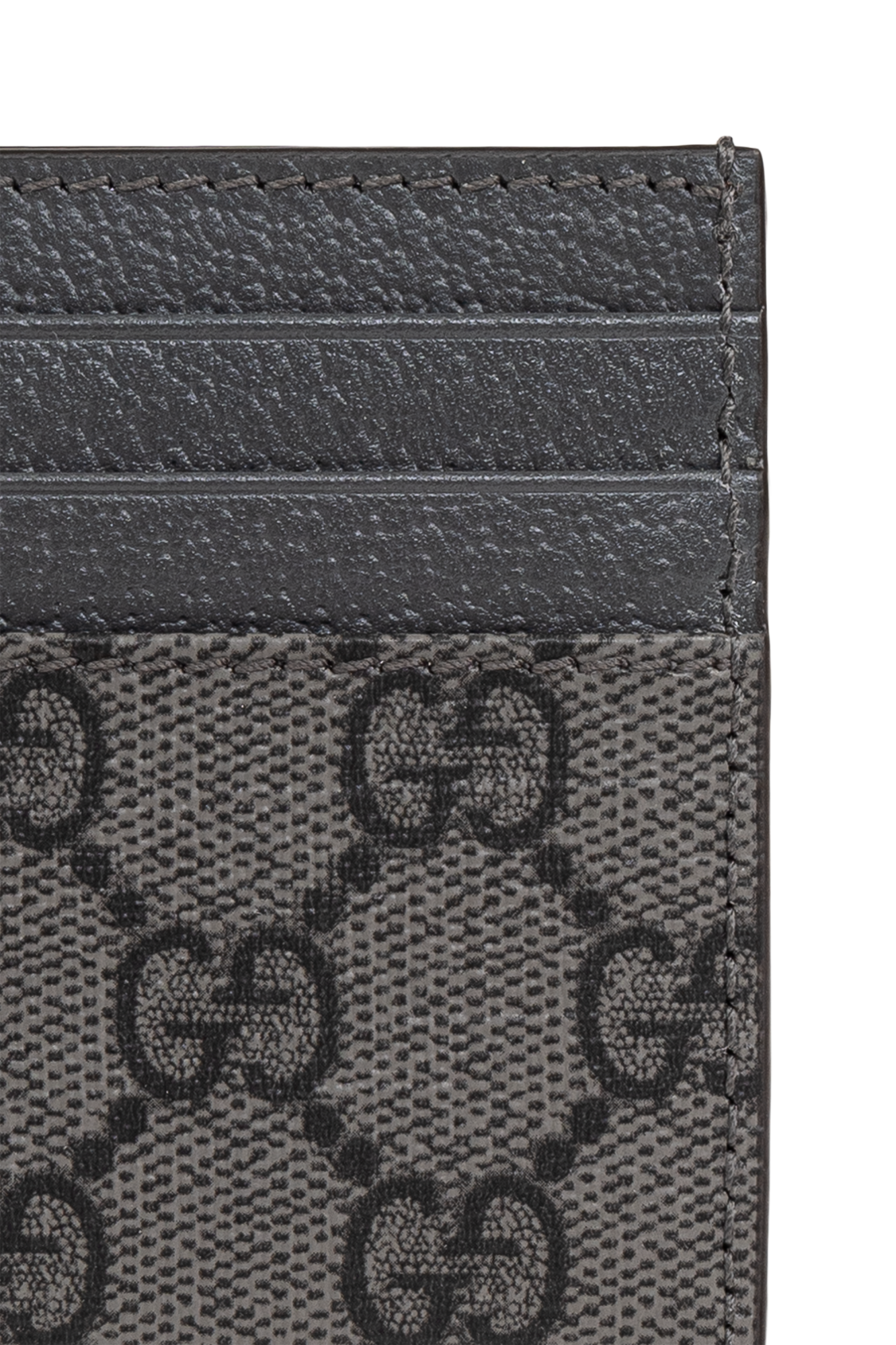 GUCCI GG Canvas Card Case 名刺入れ Vintage RARE Vintage Gucci Tan Monogram Coated Canvas and Leather